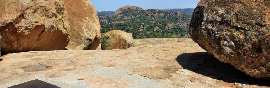Cecil Rhodes Grabstätte am World View im Matobo Nationalpark, Simbabwe